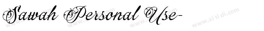 Sawah Personal Use字体转换